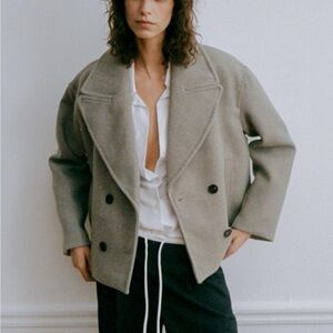 Zara Short Double Breasted Coat